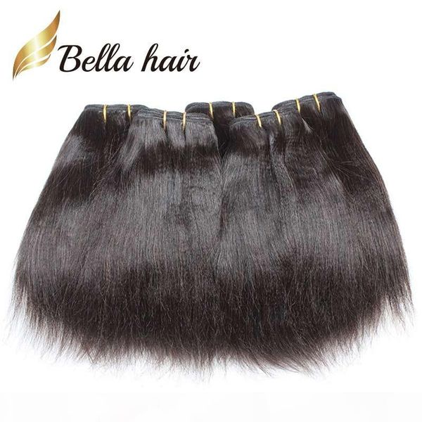 

100% malaysian hair weaves human hair weft hair extensions 8~30inch 3pcs lot yaki natural color bellahair, Black