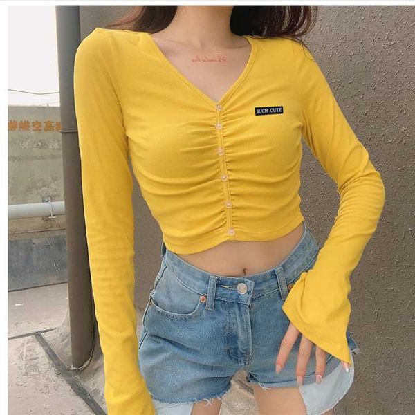 

women's breathable fitness t-shirt letter print foreign wrinkled running sportswear short open navel yoga button cross top, White;red