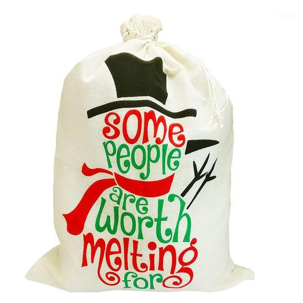 

christmas decorations creative letters pattern sack gifts bag large size santa claus bags drawstring sacks candy storage bag1