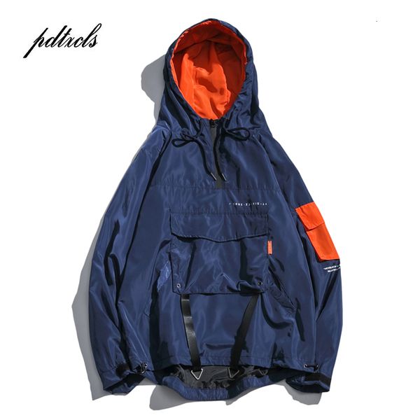 

nieuwe vintage kleur blok patchwork windjack mannen hooded jassen hip hop lente mode brief gedrukt mannelijke windcheater jassen, Gray