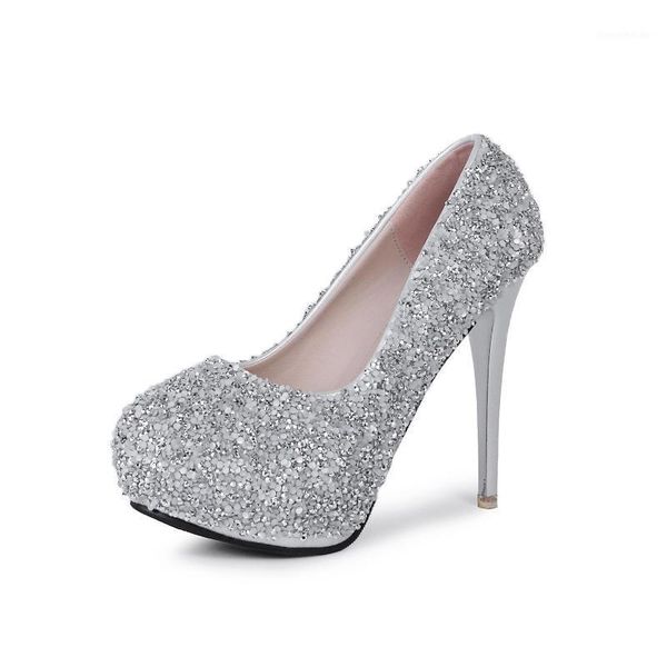 

dress shoes luxury temperament high heel white rhinestone silver wedding bridal 12 cm fine with 13cm single women1, Black
