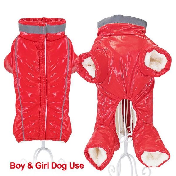 

warm dog clothes winter waterproof pet puppy coat down jacket reflective pet snow overalls jumpsuit boy girl dog clothin bbyykb