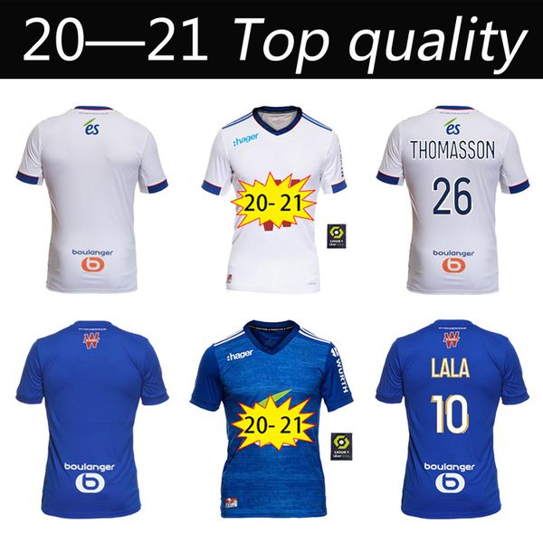 

20 21 rc strasbourg soccer jerseys alsace maillot de foot alsace strasbourg alsace 2020 2021 djiku thomasson lala mothiba football uniform, Black;yellow
