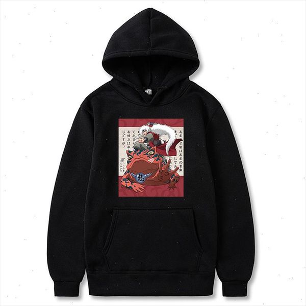 

cool naruto jiraiya gama sennin design men women hoodies naruto harajuku streetwear casual dropship sweatshirt coats, Black