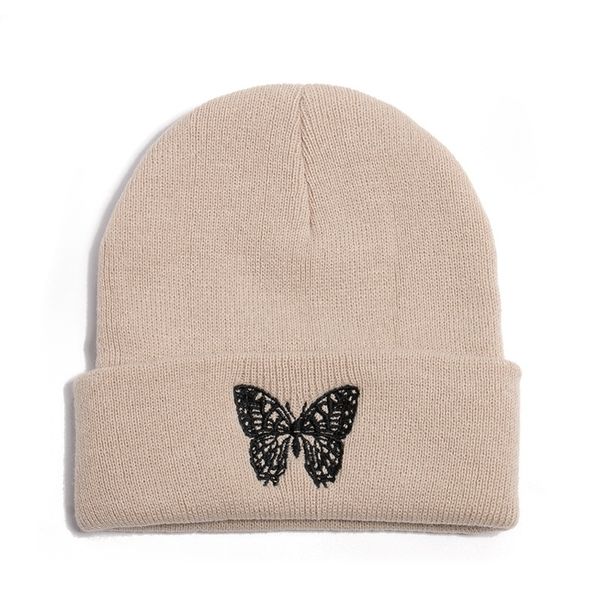 

autumn and winter new butterfly print wool beanie hat outdoor keep warm beanie autumn and wmtvup xhlove, Black;white
