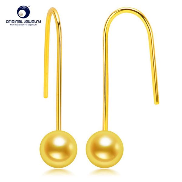

dangle & chandelier [ys] 5-6mm quality japanese akoya seawater pearl drop earrings simple design earring, Silver