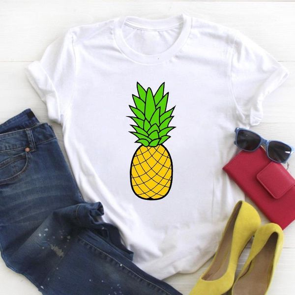 

women avocado pineapple sweet fashion print cartoon summer female t tee ladies tshirt womens shirt clothes graphic t-shirt, White