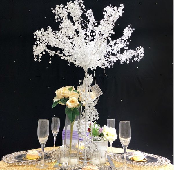 Yeni Moda 90 cm 35 inç Kristal Düğün Parti Dekorasyon Akrilik Ağaç Centerpiece Süslemeleri Parti Olay