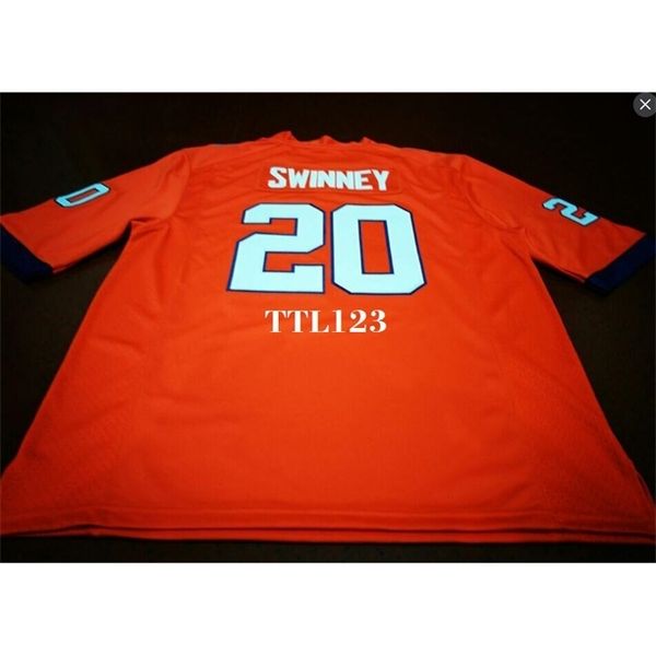 

121 clemson tigers #20 jack swinney orange white college jersey or custom any name or number jersey, Black