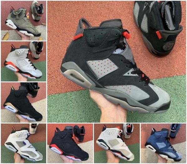 

2021 мужские 6s top black cat paris баскетбольные обувь 6 кроссовки спорт ретро1