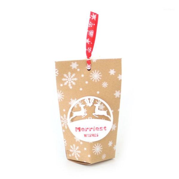 

gift wrap 24pcs christmas candy bags house shape with ropes xmas tree cookie e65b1