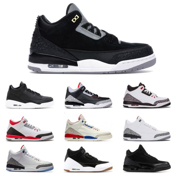 

3 3s og men basketball shoes black cement cat pure white true blue tinker green unc mens trainer spo nakeskin s sneaker