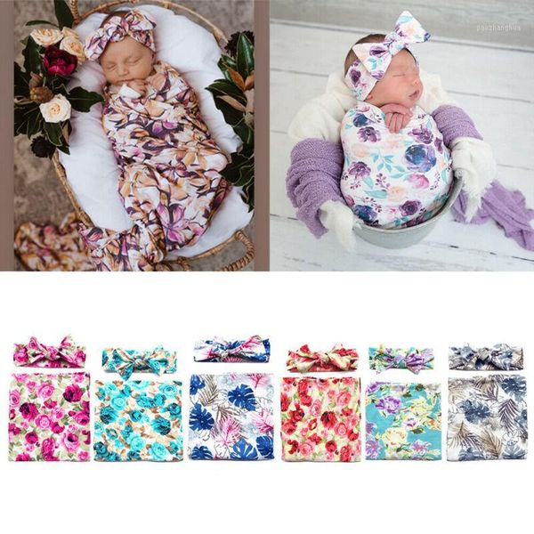 

blankets & swaddling infant born baby girl cotton cute lovely warm soft swaddle wrap blanket sleeping bag headband1