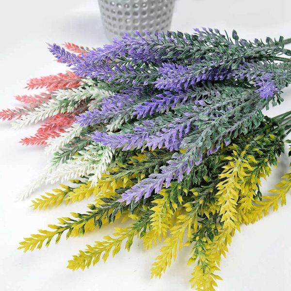 

25 heads/lot romantic lavender artificial flowers for wedding party home decoration handmade bridal bouquet fake jllzuk