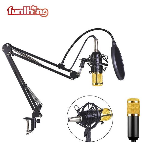 

professional condenser microphone bm800 kit with cantilever support pc mobile compatible studio vocal recording microphone bm800
