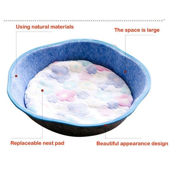 

cat beds & furniture house dog bed scratcher villa pet removable mat washable felt flower nest for all seasons 44x44x13cm