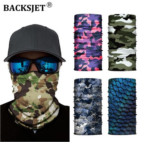 

scarves camouflag bandana magic tube headwear men women multifunction neck warmer balaclava for sport running hiking fishing, Blue;gray