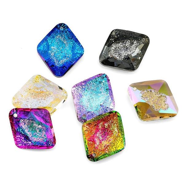 

1pcs 22*26mm 6926 growing crystal rhombus pendant crystal beads rhinestones for earring necklace diy jewelry acc jllxbp