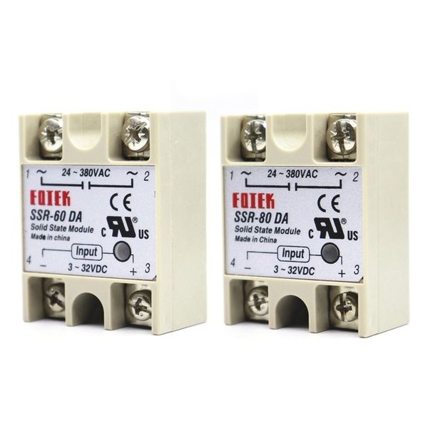 

однофазное твердотельное реле ssr 60da 80da dc контролируемого постоянного тока dc 220v380v небольшой 12v ac 100a модуль 24 f jllaaz
