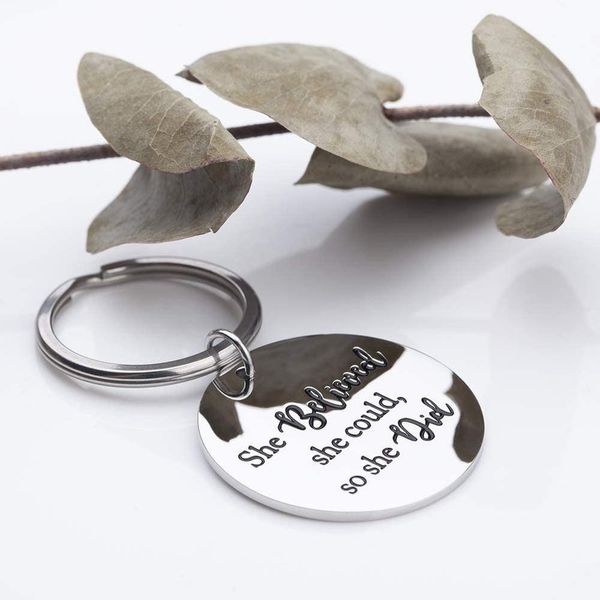 

inspirational gifts keyholder key chain she believed she could so she did key ring school gifts for son daughter girls boys bbymsn