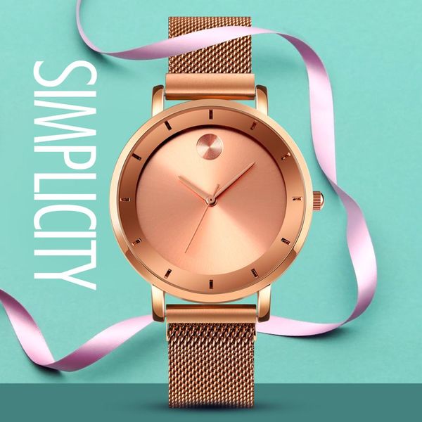

women watches 2020 fashion minimalism girl watch elegant mesh belt luxury skmei brand ladies quartz clock simple wristwatches, Slivery;brown