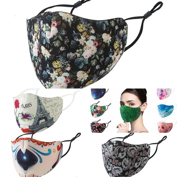 

factory3fcomasks designer 20pcs fashion reusable face adjustable ear buckle mask soft breathable anti dust fo