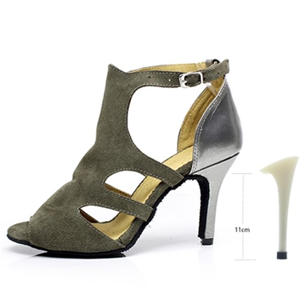 

2021 new women latin salsa dancing ladies ballroom waltz social party shoes high heel sandals girls dance latino for woman oxzv, Black