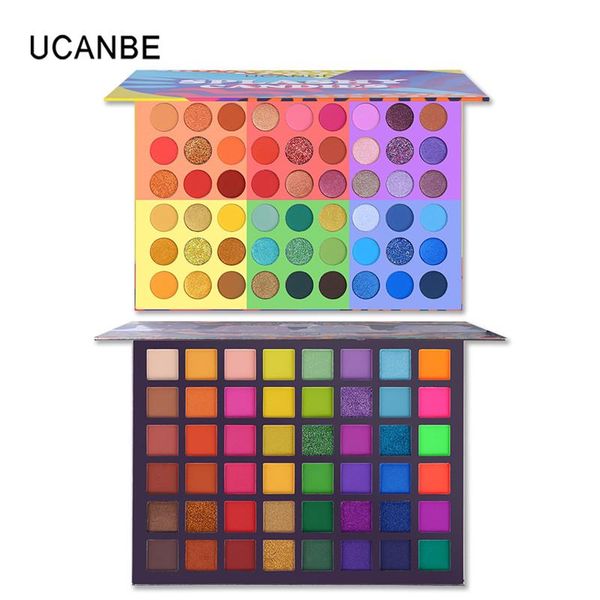 

eye shadow ucanbe 2pcs/lot splashy candies + exotic flavors palette makeup set neon matte shimmer pressed glitter eyeshadow