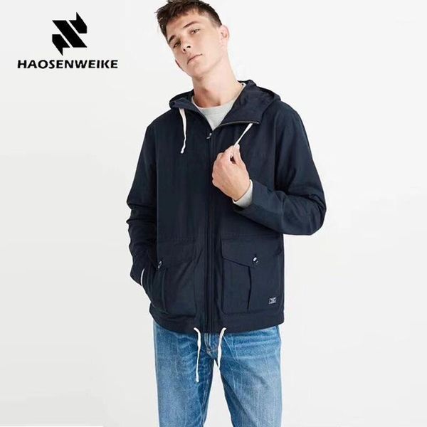

outdoor jackets&hoodies 2021 spring and autumn waterproof wind-resistant mid-length jackets men's thin coat loose-fit jacket cycling je, Blue;black