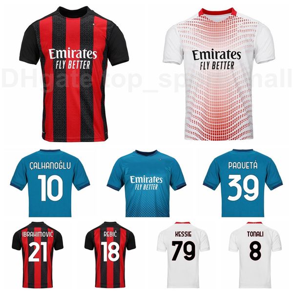 

2020 ac milan 20-21 soccer 39 paqueta jersey 7 piatek castillejo 14 suso 2 calabria 4 bennacer 13 romagnoli football shirt kits, Black;yellow