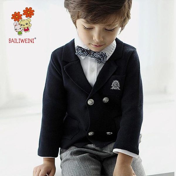 

jackets 2021bailiweini autumn fashion children's clothing boy suit soccer flag small jacket, Blue;gray