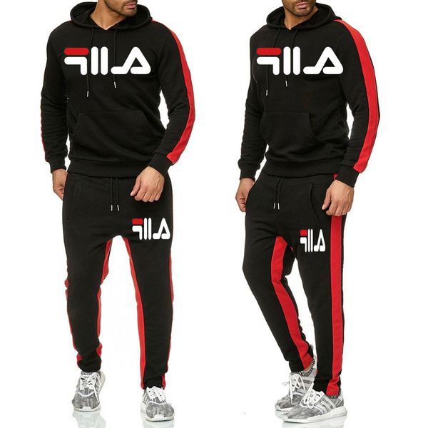

new spring and autumn sweater trousers youth leisure running sports suit men's two piece set designer al-ys, Tan;black