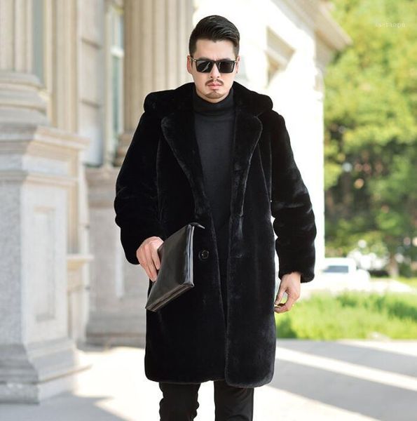 

autumn faux fur leather jacket mens winter thicken warm black fur leather coat men loose jackets jaqueta de couro fashion b1621