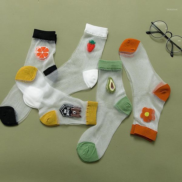 

lace mesh silk fruit fishnet socks fiber transparent stretch elasticity ankle net yarn thin women socks1, Black;white