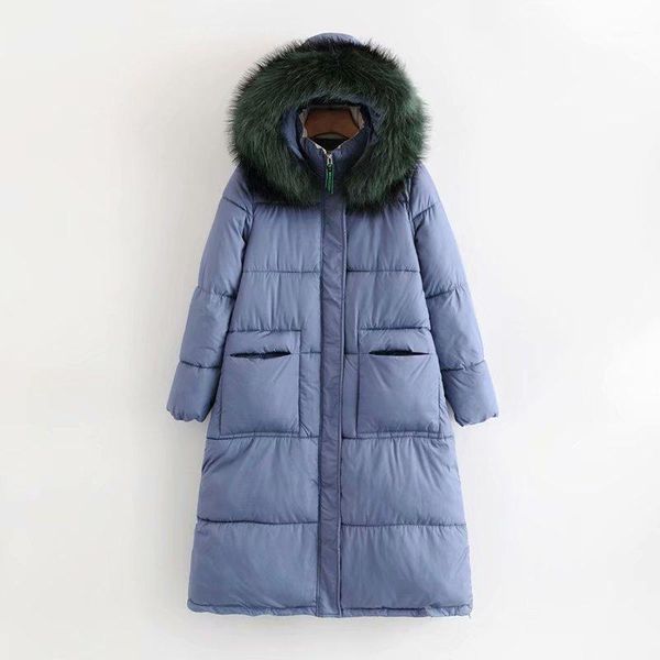 

embroidery parka women winter coats long cotton casual fur hooded jackets women thick warm winter parkas female overcoat coat1, Black