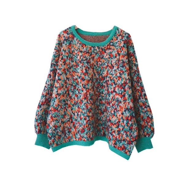 

women's sweaters winter color graffiti sweater pullover women korean casual lantern sleeve warm pull femme loose vintage ladies clothes, White;black