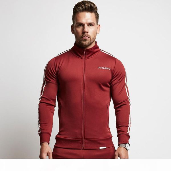 

men gyms hoodies gyms fitness bodybuilding sweatshirt zipper sportswear male workout hooded thick jacket, Black