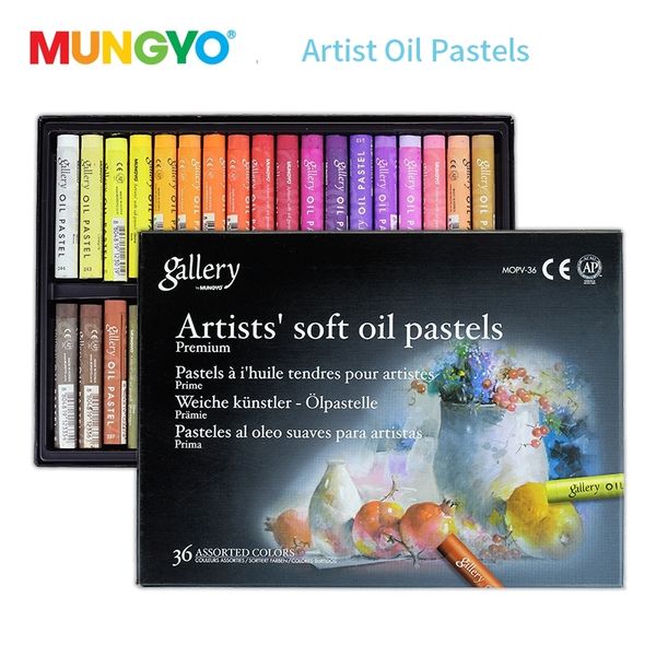 

mungyo 12/24/36 colors professional soft oil pastel dry heavy color crayons for drawing stationery art supplies wax y200428