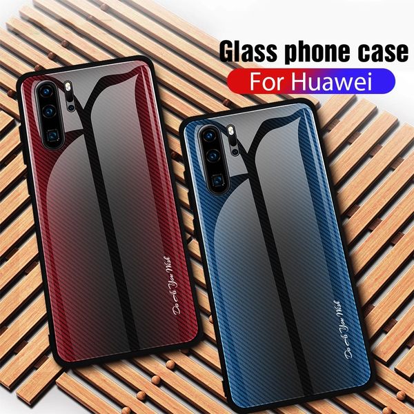 

gradient texture tempered glass phone case for huawei p30 pro p30 lite luxury glass case for huawei p40 pro plus p40 lite cases p20 mate 30