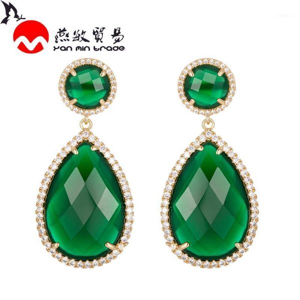 

dangle & chandelier fashion water drop korean earrings for women geometric luxury k9 crystal glass earring wedding 2021 kolczyki jewelry1, Silver