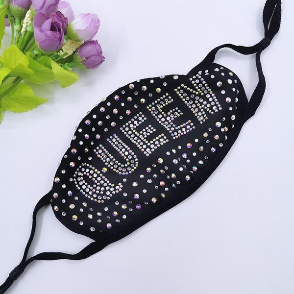 

diamond dhl bling letter dustproof protective pm2.5 mouth masks washable reusable women colorful rhinestones face maskoutleti2x6