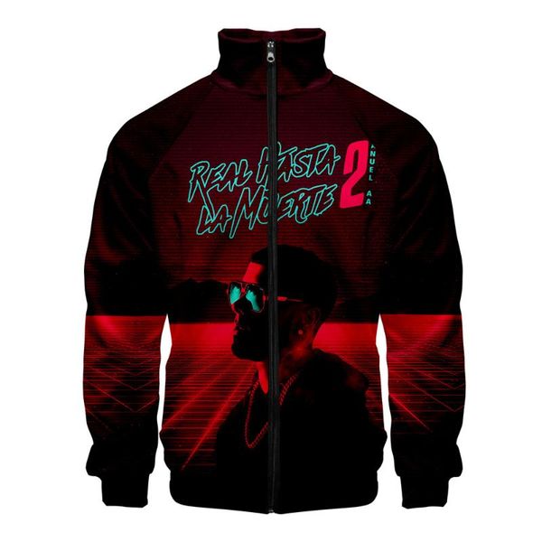 

hip hop anuel jacket style slim fit windbreaker slim fit zipper fashion trend casual jacket windbreaker, Black;brown