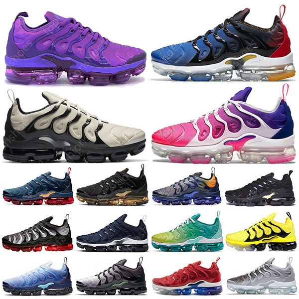 

new tn plus light bone royal blue metallic gold mens running shoes pink purple hyper violet lemon lime women sport trainers sneakers, White;red