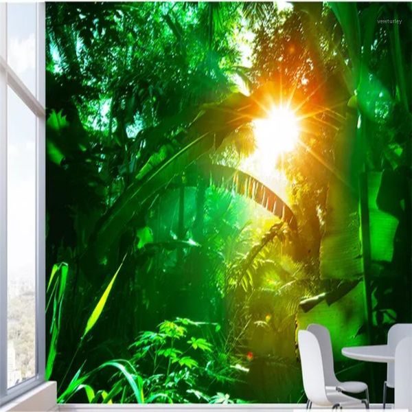 

wallpapers green forest rainforest plant tv background wall wallpaper mural for po nature home improvement1