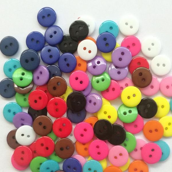 

100pcs lots candy color resin sewing 2 holes buttons scrapbooking embellishment decorative buttons 9mm 1 bbytae, Blike;white