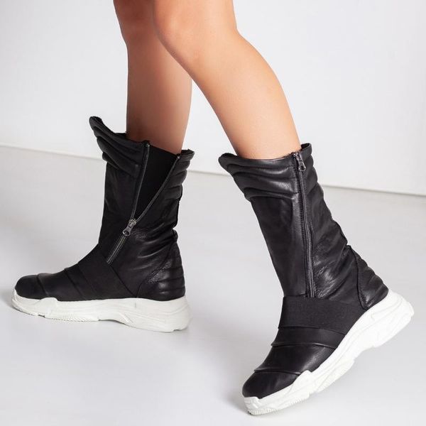 

raven black design genuine leather boots
