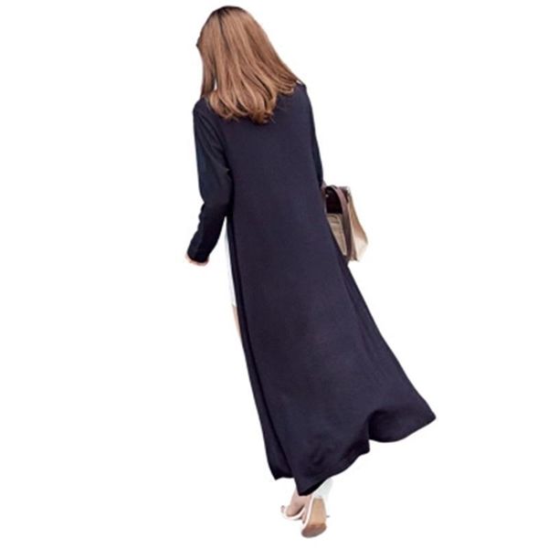 

women's sweaters women spring summer modal cardigans coats long sleeve patchwork chiffon thin outwear female casual yp2175, White;black