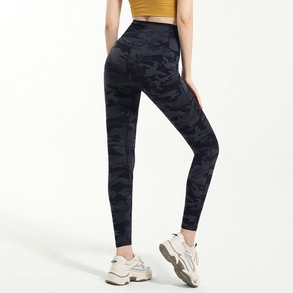 

yoga outfits 2021 black high waist camo sports pant for women gym cropped trousers fitness quality, White;red