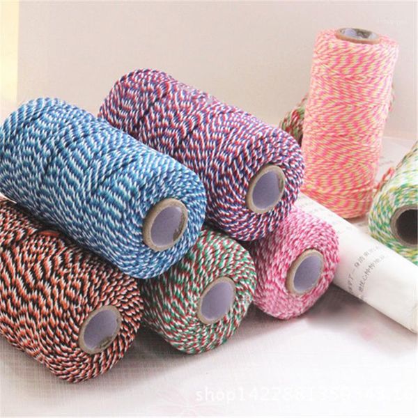 

100yard cotton natural burlap cotton cords rope for home decor handmade christmas packing craft diy gift scrapbooking wrap1, Black;white