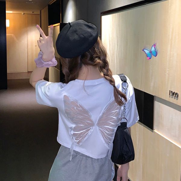 

2021 new women women's shirts you'll see elegant butterfly out sleeves tkvf, White